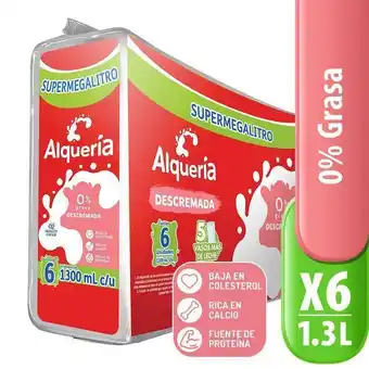 Éxito Leche descremada sixpack alqueria 7800 ml oferta