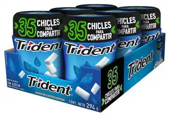 Éxito Chicle dpl botellas menta 35s trident 294 gr oferta