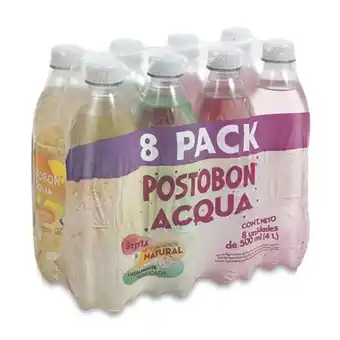 Makro Gaseosa acqua postobon surtida 500mlx8u oferta