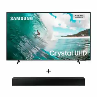 Alkosto Tv samsung 43" pulgadas 109.22 cm 43bu8000 4k-uhd led plano smart tv + barra de sonido samsung hw-t400 negro oferta
