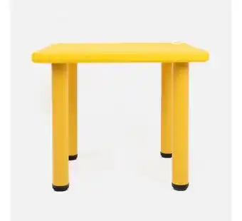 Mesa infantil de estructura metálica, amarilla