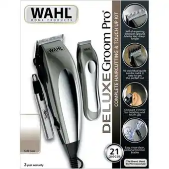 Linio Delux groom home pro máquina + patillera de corte original plateada oferta