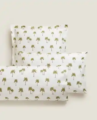 Zara Home Funda de almohada estampado mini palmeras oferta