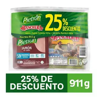 Carulla Of salchic + jamón prec esp ranchera 911 gr oferta