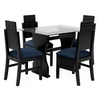 IBG Comedor ibg asturias 4 puestos negro azul oferta
