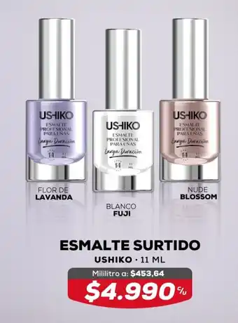 Tiendas D1 Esmalte Surtido Ushiko 11ml oferta