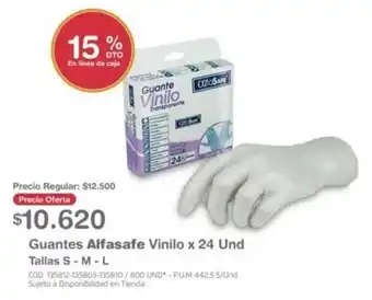 Makro Guantes Alfasafe Vinilo x 24 und Tallas S - M - L oferta