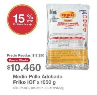 Makro Medio Pollo Adobado Friko IQF x 1050g oferta