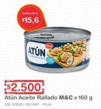 Makro Atún Aceite Rallado M&C 160g oferta