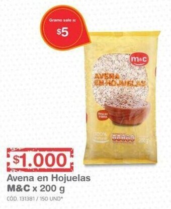 Makro Avena en Hojuelas M&C x 200g oferta