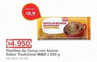 Makro Pastillas de Cocoa con Azúcar Sabor Tradicional M&C x 500g oferta