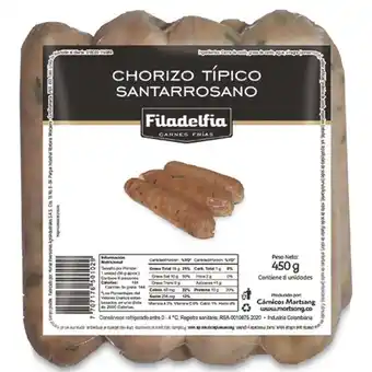 Makro Chorizo tipico santarosano filadelfia 450g oferta