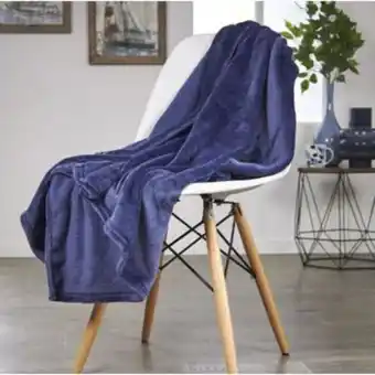 Brissa Manta flannel unicolor azul patriota oferta