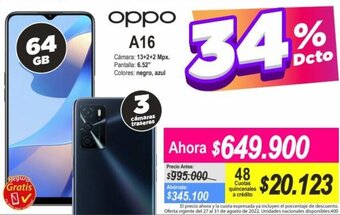 Alkomprar Oppo A16 64GB oferta
