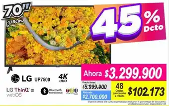 Alkomprar LG TV UP7500 70" oferta
