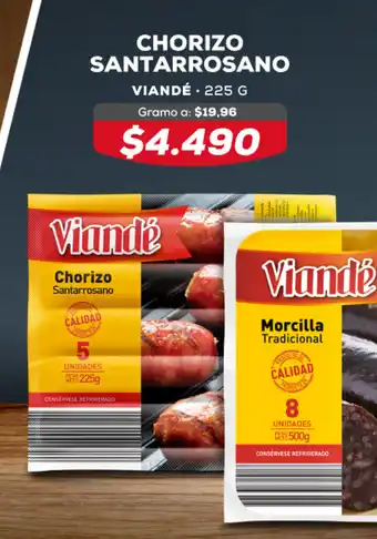 Tiendas D1 Chorizo Santarrosano Viandé 225g oferta