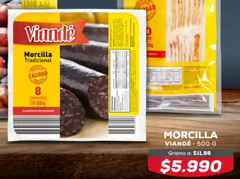 Tiendas D1 Morcilla Viande 500g oferta
