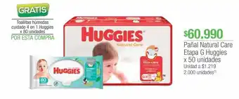 Jumbo Pañal natural care etapa g huggies x 50 unidades oferta