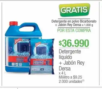 Jumbo Detergente líquido + jabón rey dersa x 4 l oferta
