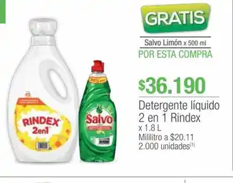 Jumbo Detergente líquido 2 en 1 rindex x 1.8 l oferta