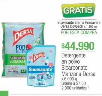Jumbo Detergente en polvo bicarbonato manzana dersa x 6.000 g oferta