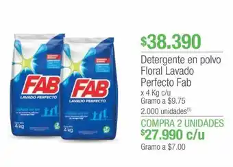 Detergente en polvo floral lavado perfecto fab x 4 kg c/u