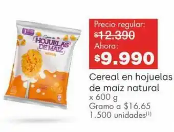 Metro Cereal en hojuelas de maíz natural 600g oferta