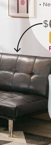 Easy Futon ecocuero praga negro br 180x91x76 oferta