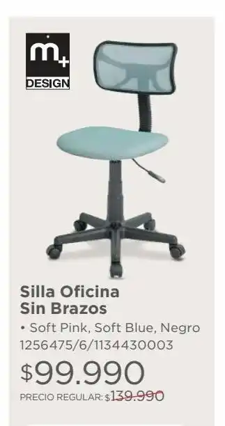 Easy Silla pc alviso 2.0 s/brazo soft pink oferta