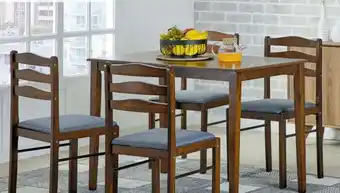 Easy Comedor 4 sillas kuala 110x70x75 moca oferta