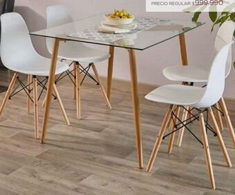Easy Comedor 4s dini 2.0 120x80x75 vidrio oferta