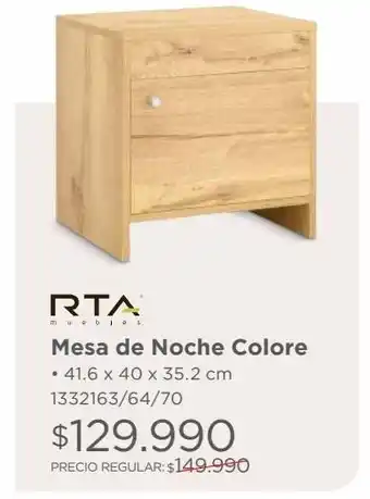 Easy Mesa de noche colore 41.6x40x35.2 duna oferta