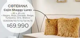 Easy Cojin shaggy lurex beige oferta