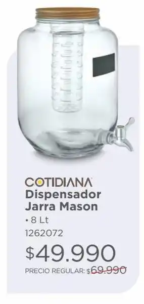 Dispensador jarra mj 8lt tt