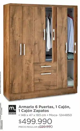 Easy Closet 6pts/1cj/1cj zap 148x47x183 moca oferta