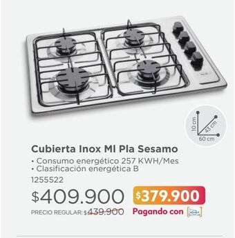 Easy Cubierta haceb inox 60x43 ml pla sesamo oferta
