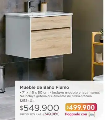 Easy Vanitorio fiumo 71 x 46 x 50 cm oferta