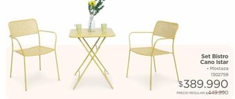Easy Set bistro caño istar mostaza oferta