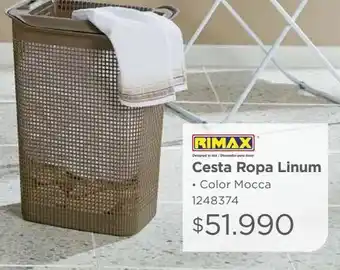 Easy Cesta ropa linum marca rimax color mocca oferta