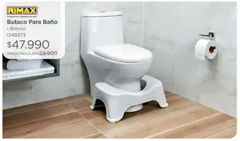 Easy Butaco para baño rimax color blanco oferta