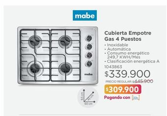 Easy Cubierta mabe inox 60x43 ml ala em oferta