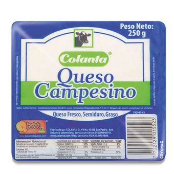 Makro Queso campesino colanta bloque 250g oferta