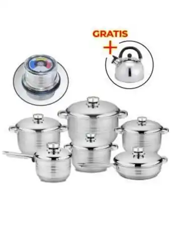 Televentas Ollas en acero quirúrgico 13 piezas oferta