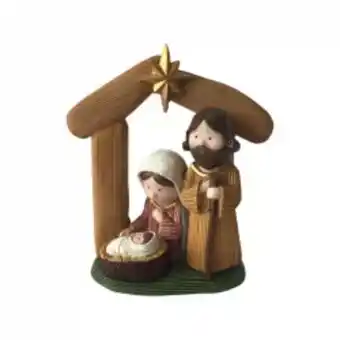 Pesebre santa familia 13.5x6.5x15.5cm santini 200-0900034