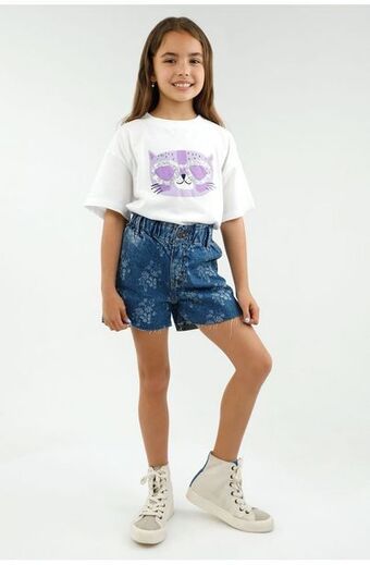 Tennis Bermuda tono medio para niña oferta