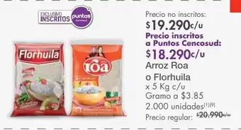 Metro Arroz roa o florhuila x 5 kg c/u oferta