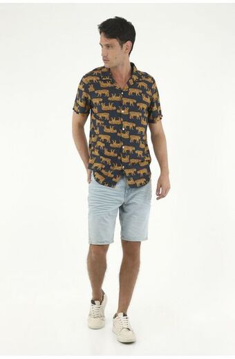 Tennis Camisa azul para hombre oferta