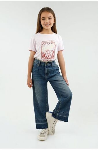 Tennis Jean tono medio para niña oferta