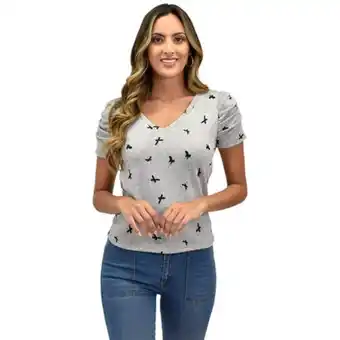 Vamos Blusa manga corta recogida mariposa oferta
