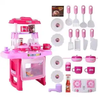 Linio Cocina juguete niñas luces y sonido rosado oferta
